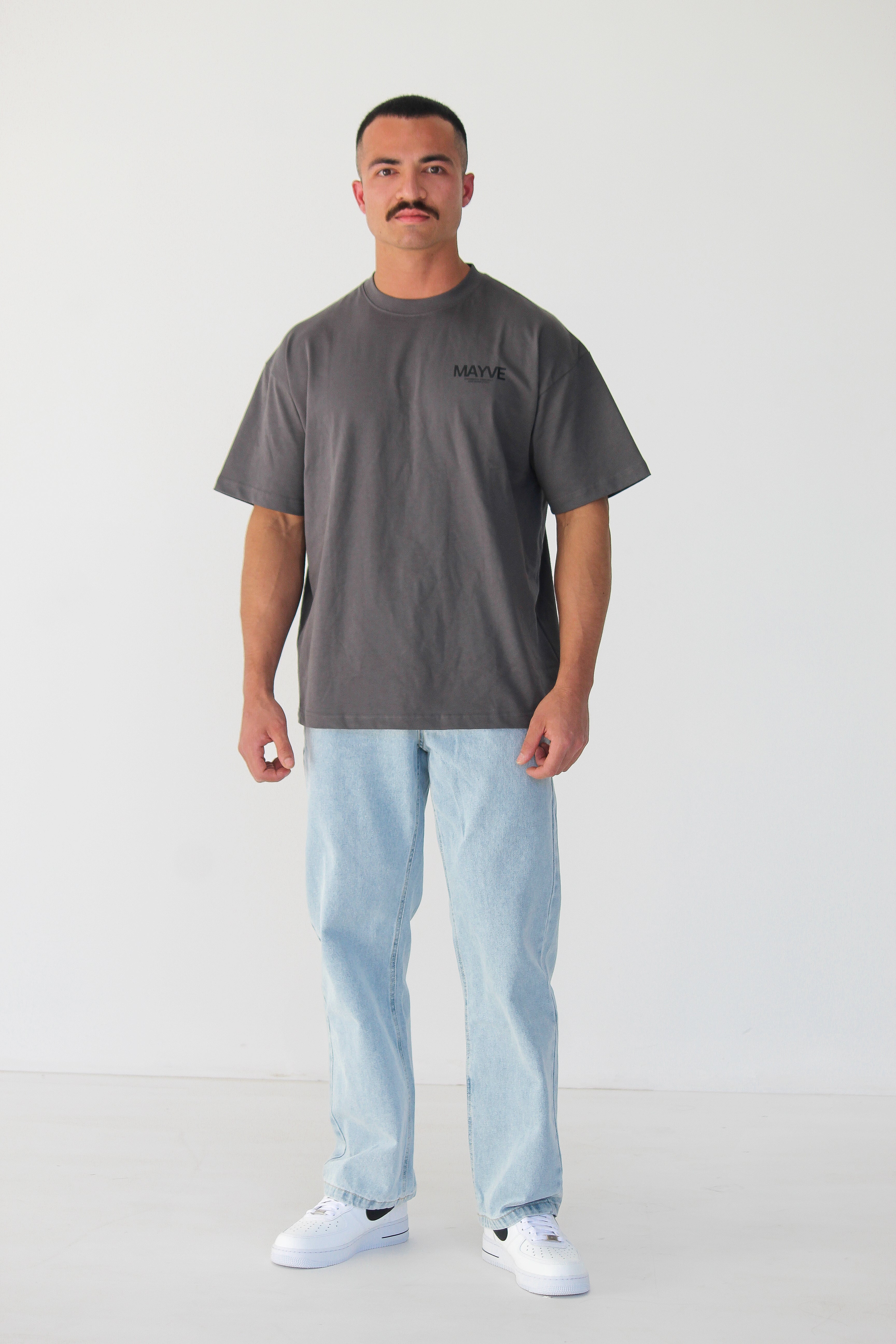 CONFIDENT TEE - GREY & BLACK
