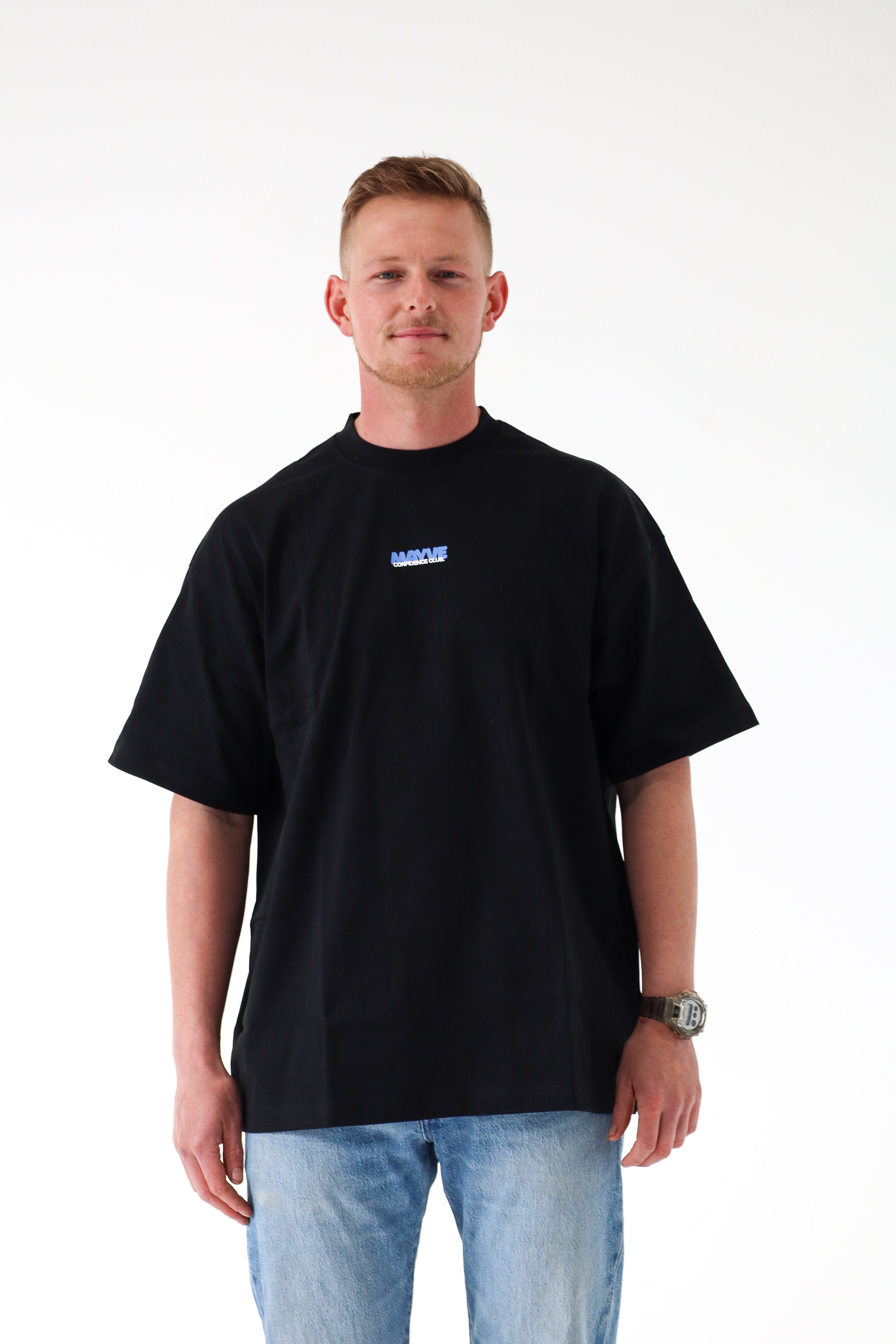 CONFIDENCE CLUB TEE - BLACK & BLUE