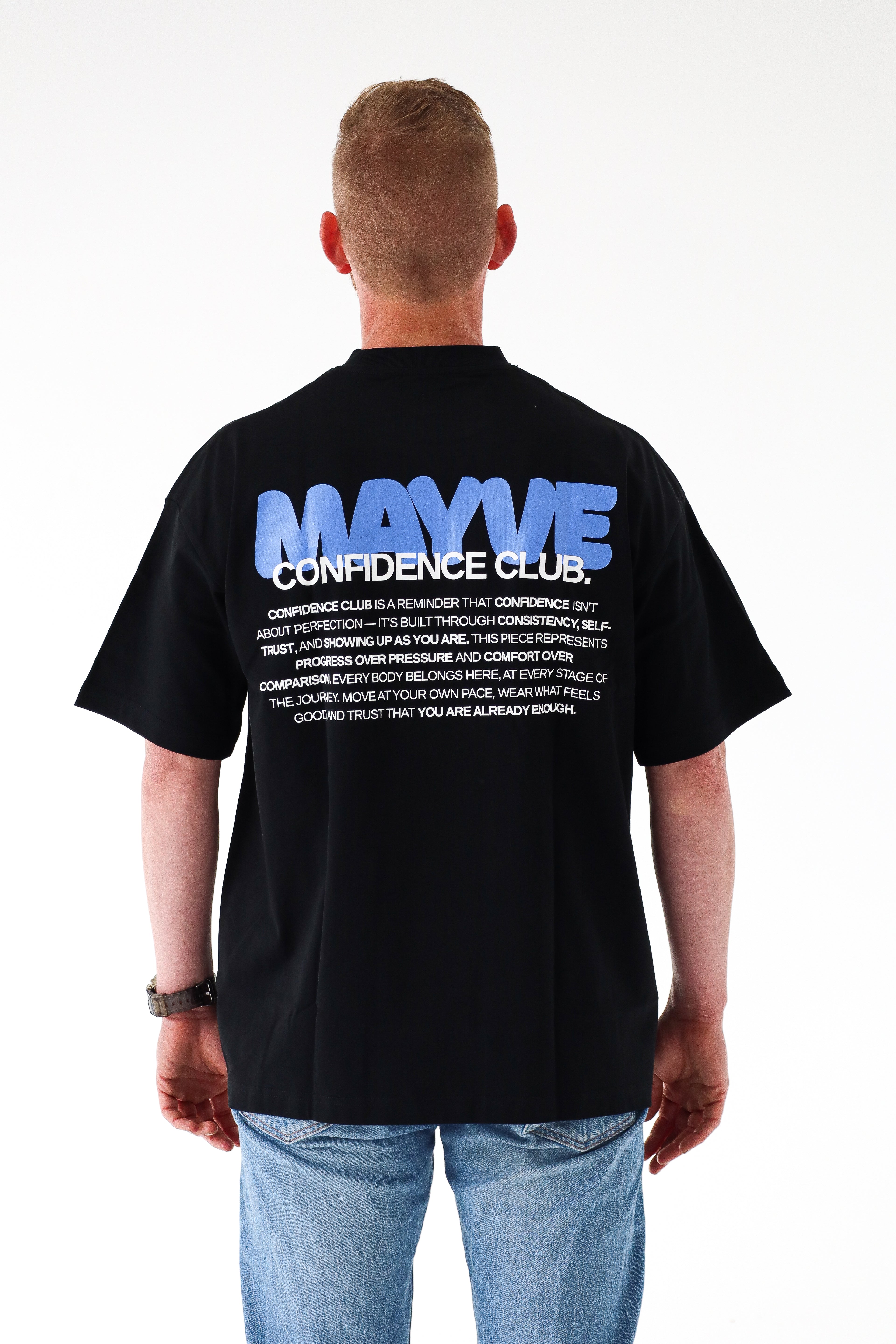 CONFIDENCE CLUB TEE - BLACK & BLUE