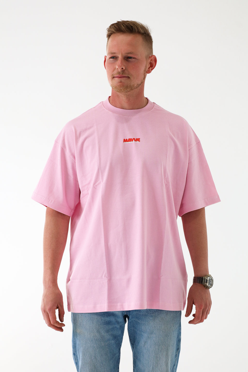 CONFIDENCE CLUB TEE - PINK & RED