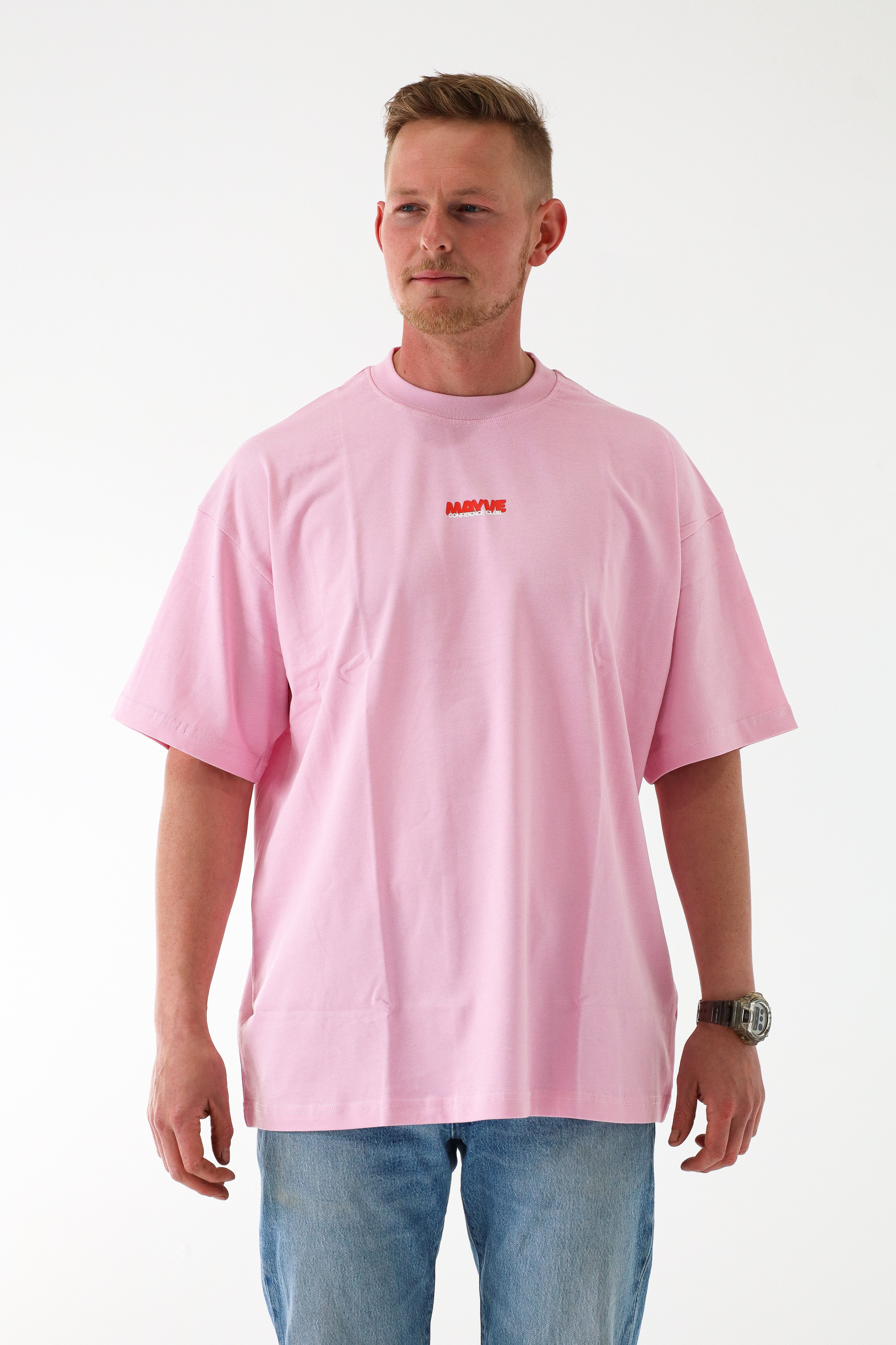 CONFIDENCE CLUB TEE - PINK & RED