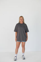 CONFIDENT TEE - GREY & BLACK