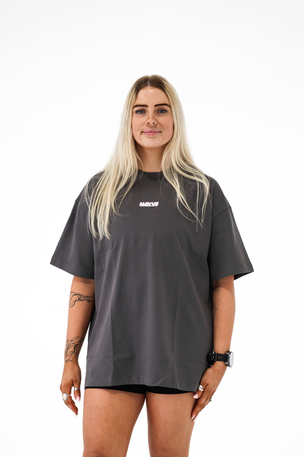 CONFIDENCE CLUB TEE - GREY & PINK