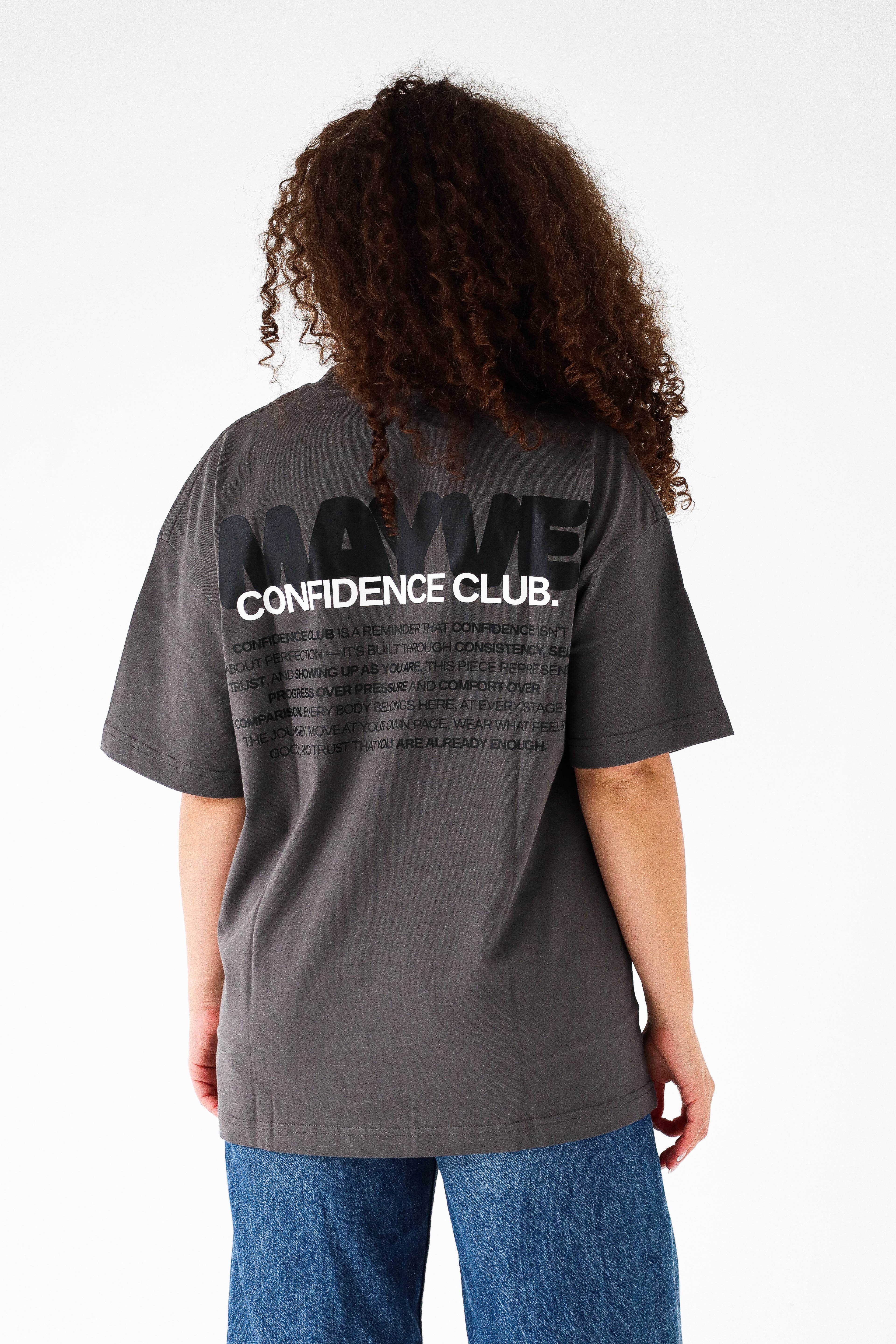 CONFIDENCE CLUB TEE - GREY & BLACK