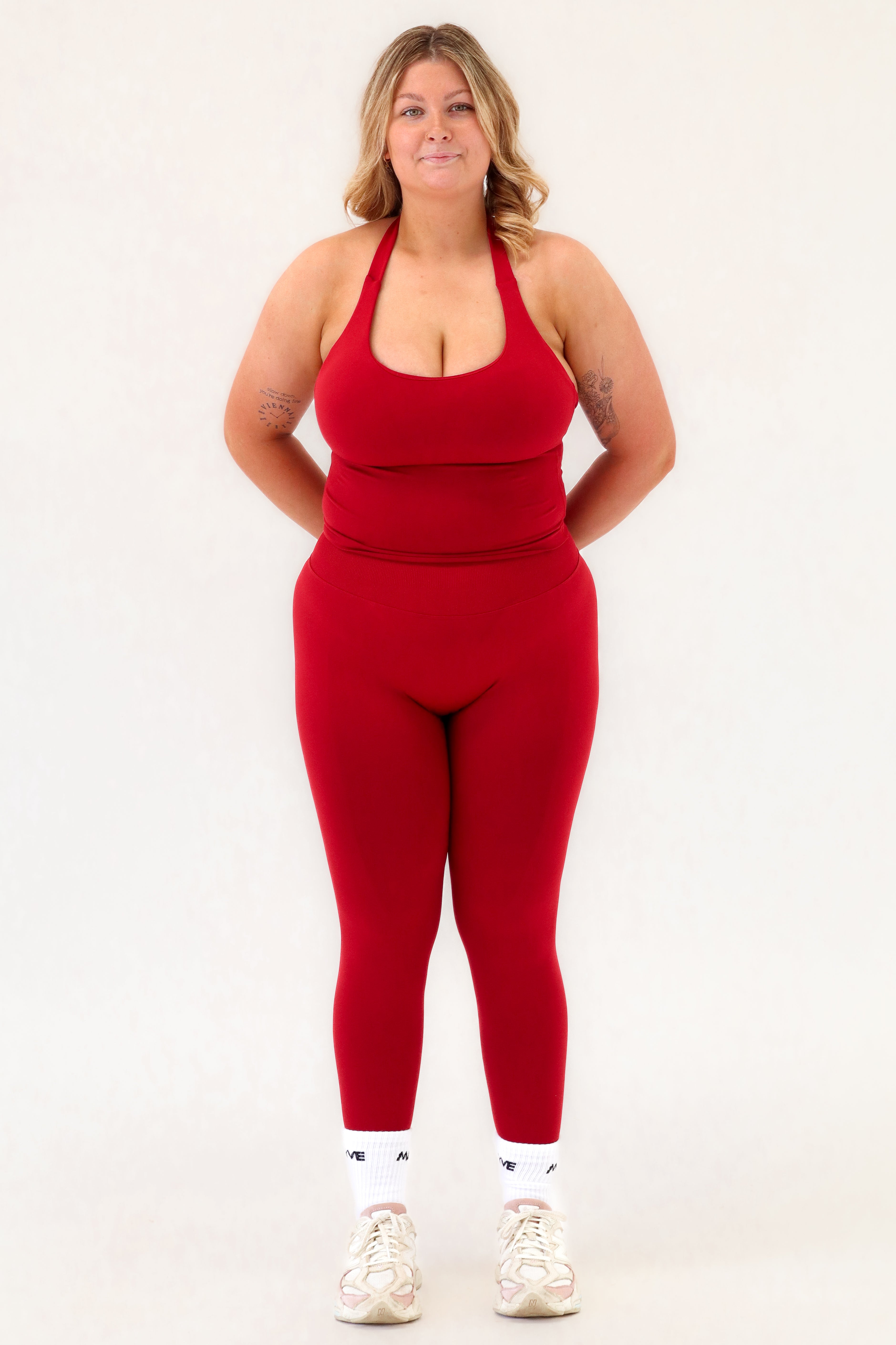 SCULPT LEGGINGS - CHERRY RED