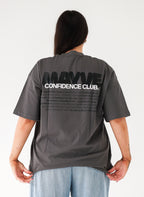 CONFIDENCE CLUB TEE - GREY & BLACK