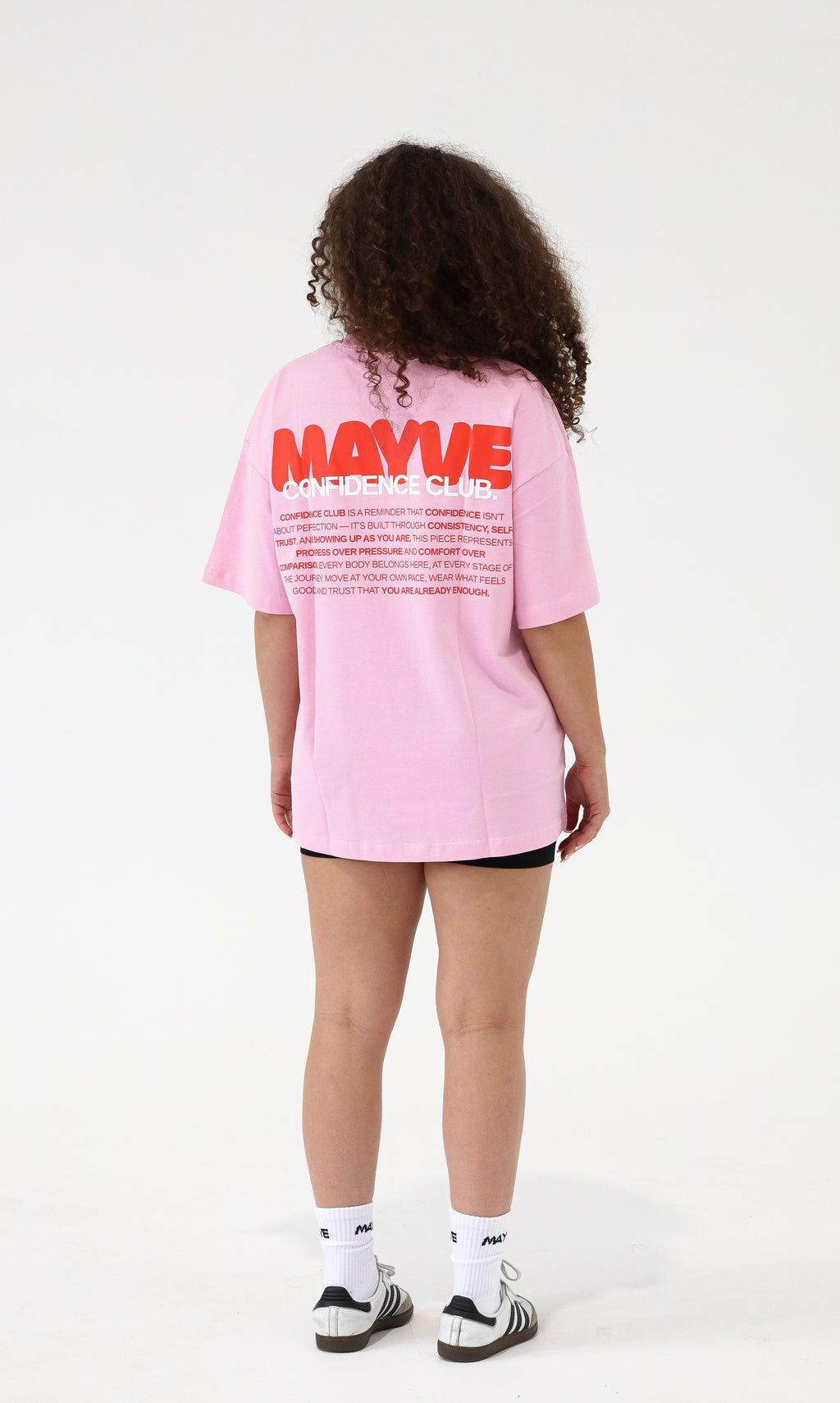 CONFIDENCE CLUB TEE - PINK & RED