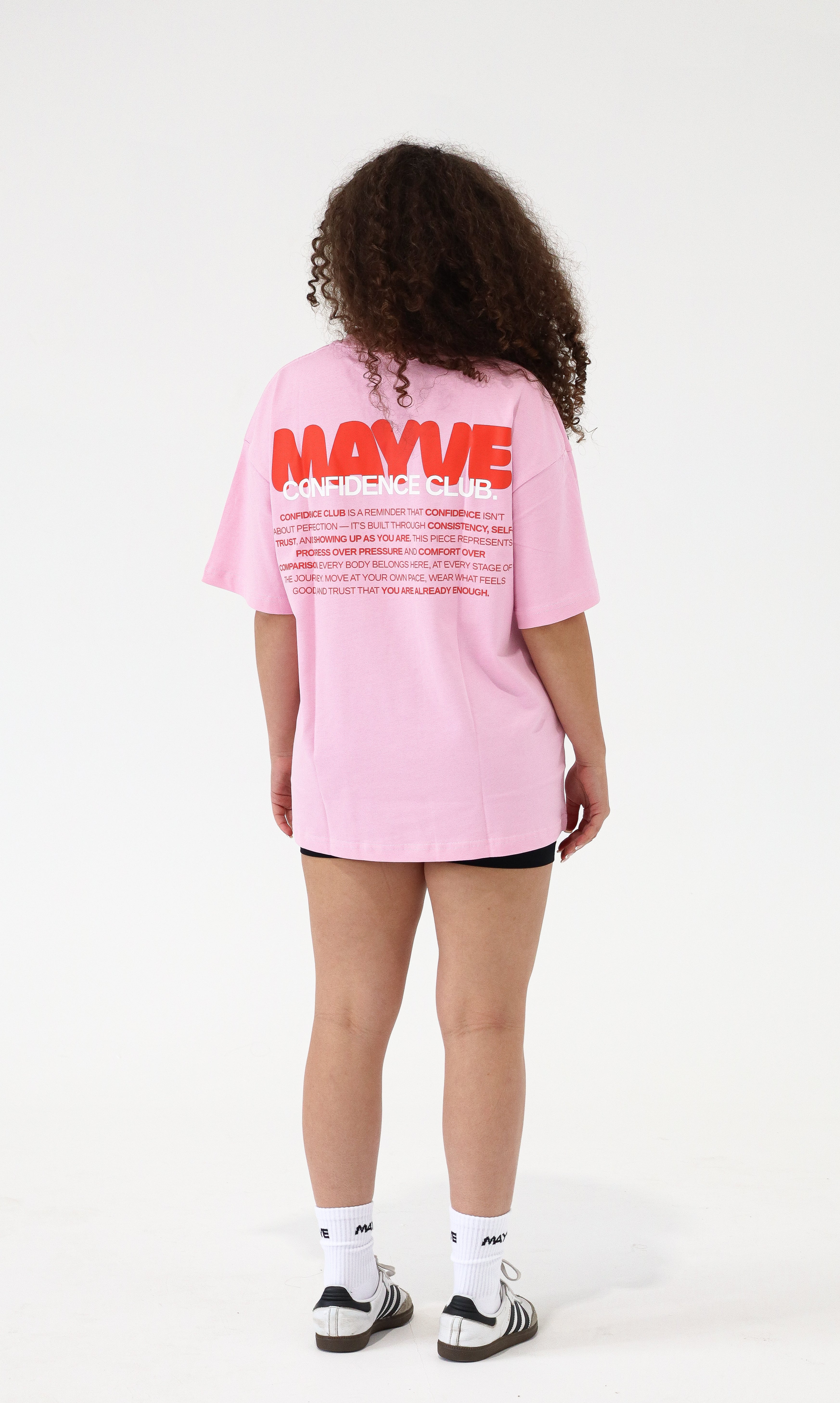 CONFIDENCE CLUB TEE - PINK & RED