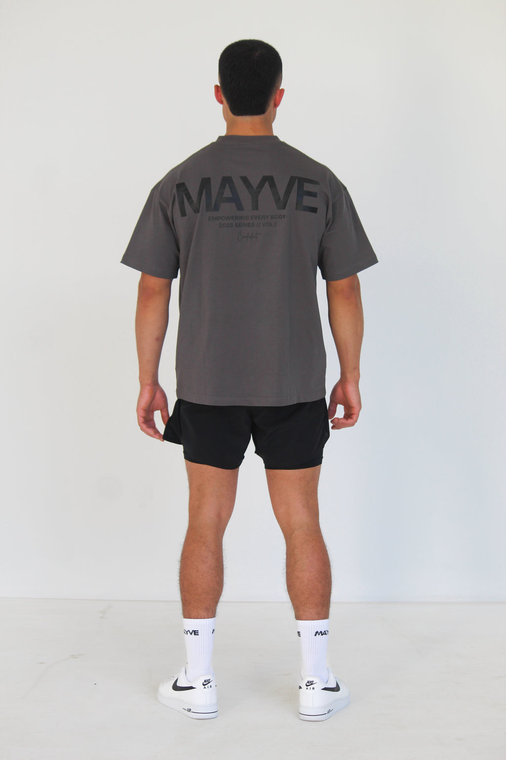 CONFIDENT TEE - GREY & BLACK