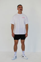 CONFIDENT TEE - WHITE & PINK