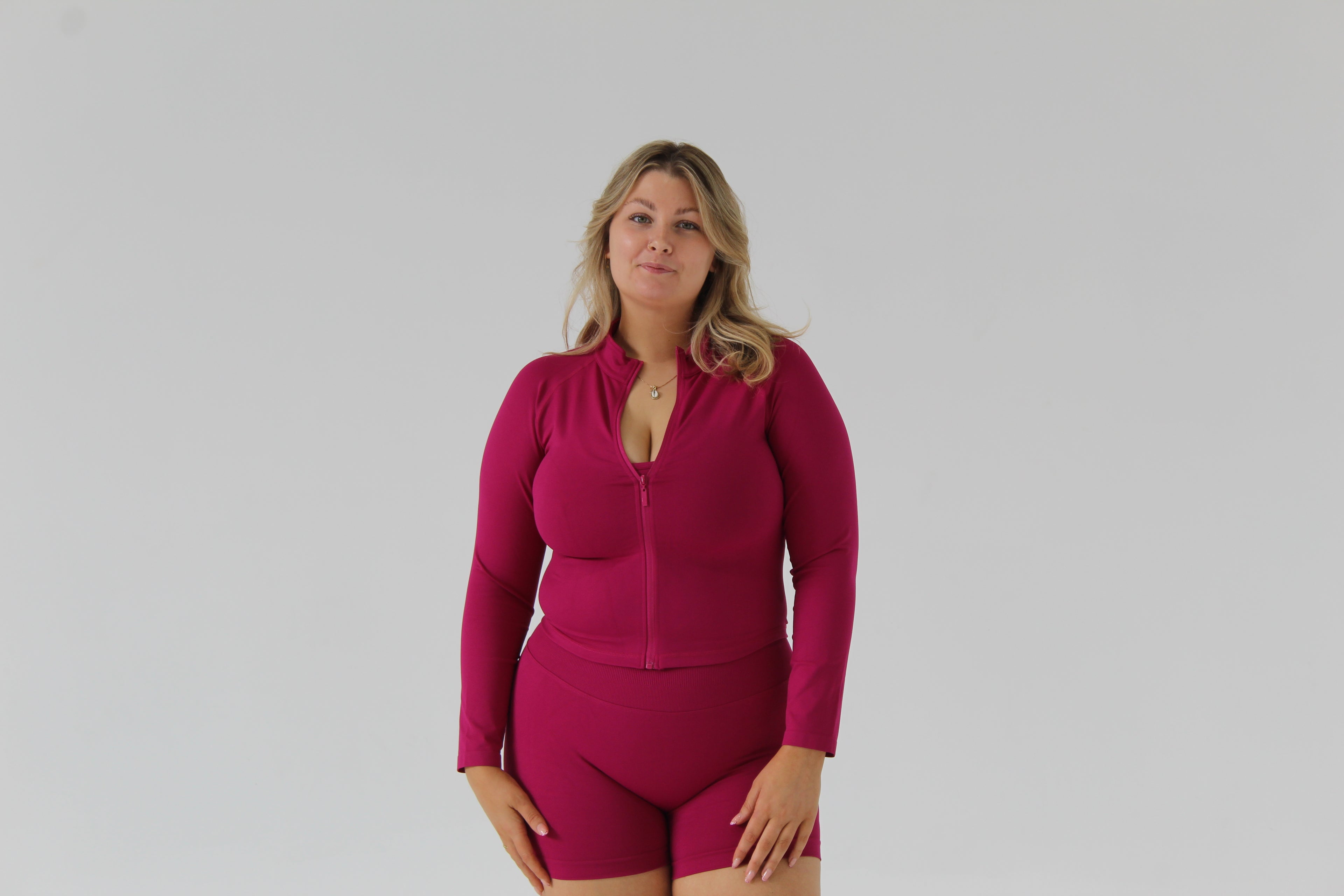 SCULPT ZIP JACKET - ACAI