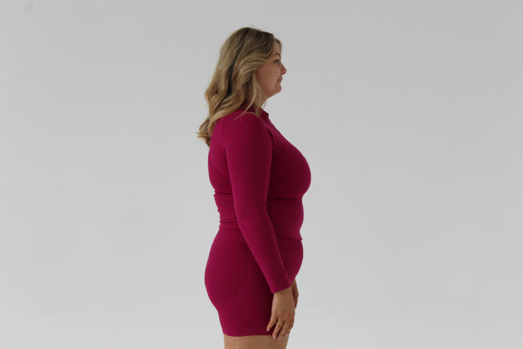 SCULPT ZIP JACKET - ACAI