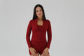 SCULPT ZIP JACKET - CHERRY RED