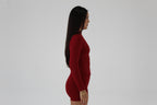 SCULPT ZIP JACKET - CHERRY RED