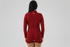 SCULPT ZIP JACKET - CHERRY RED