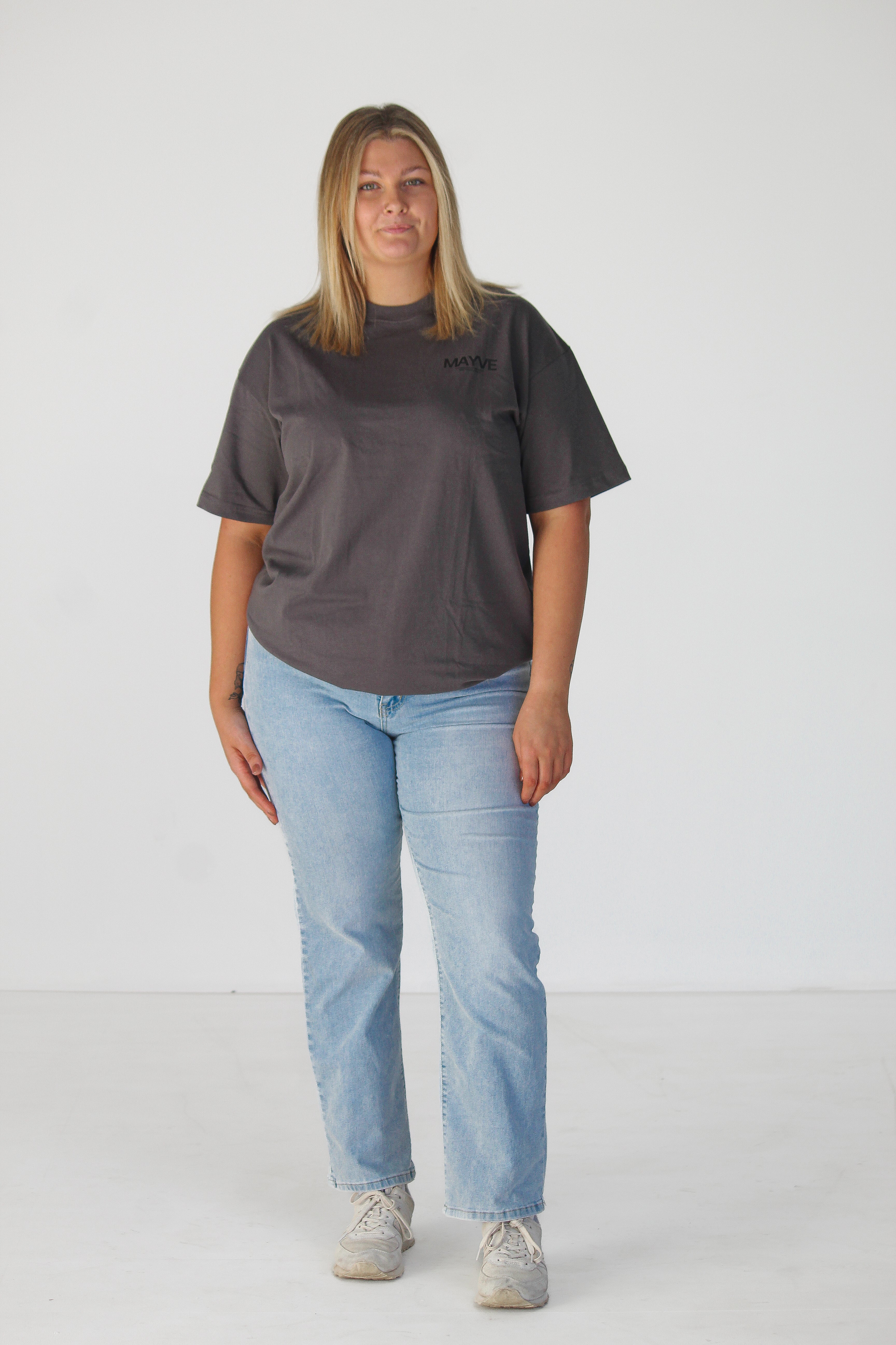 CONFIDENT TEE - GREY & BLACK