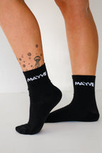 MAYVE CREW SOCKS - BLACK