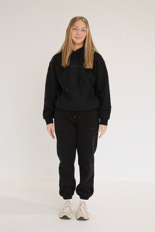 ESSENTIAL TRACKSUIT PANTS - BLACK