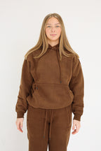 ESSENTIAL TRACKSUIT PANTS - CHOCOLATE BROWN