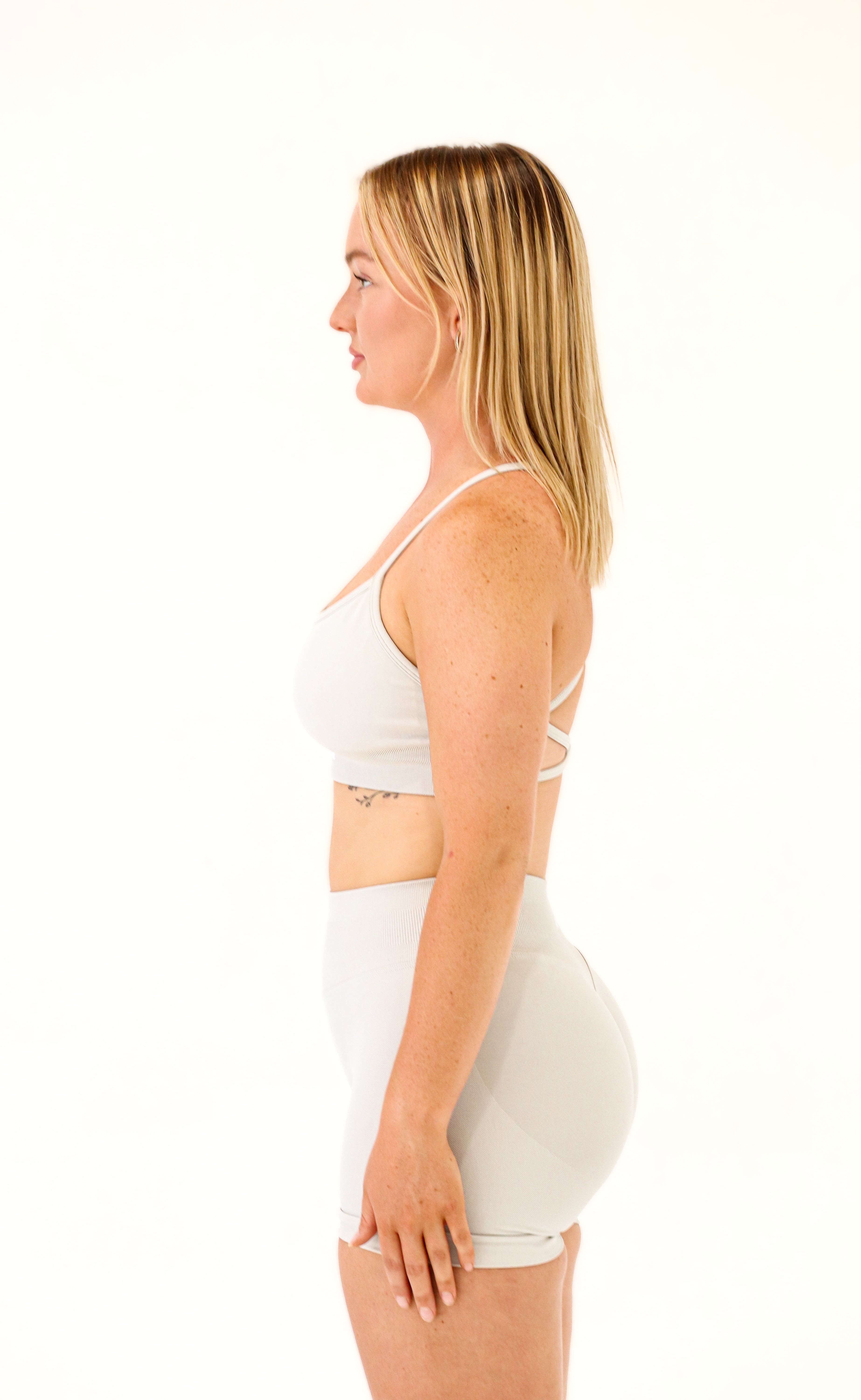 ZAHRA CROP - STONE GREY