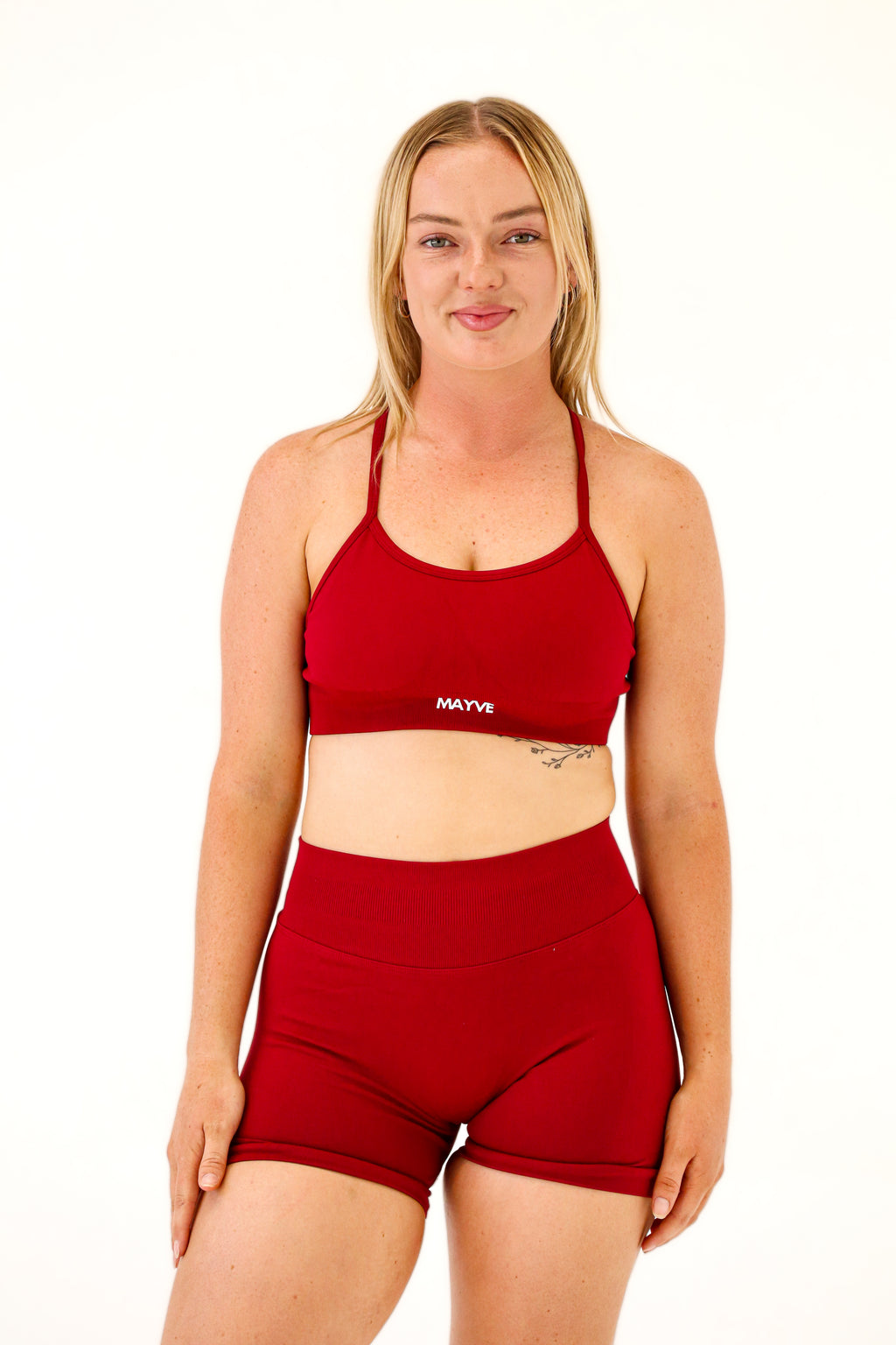 ZAHRA CROP - CHERRY RED
