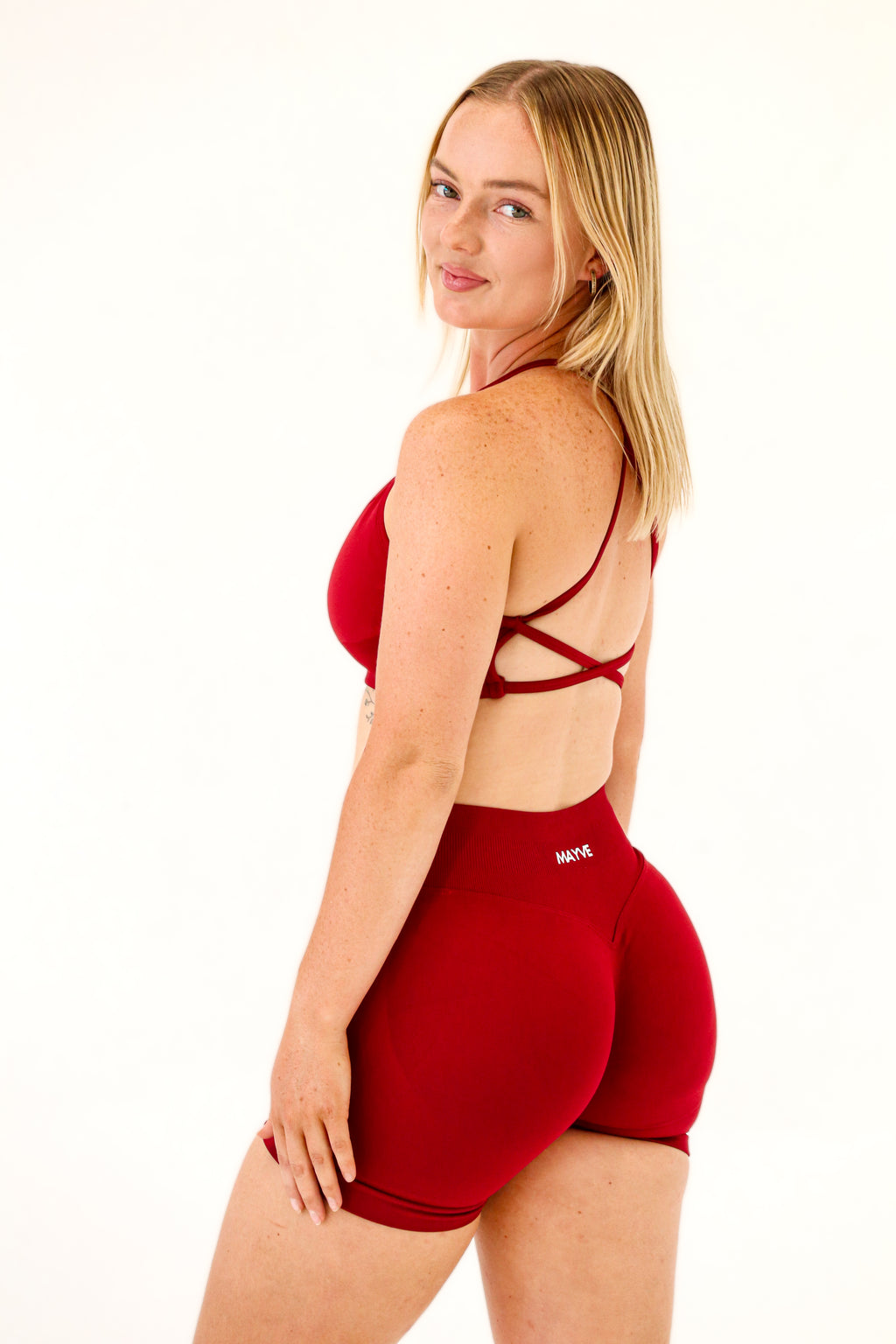 ZAHRA CROP - CHERRY RED