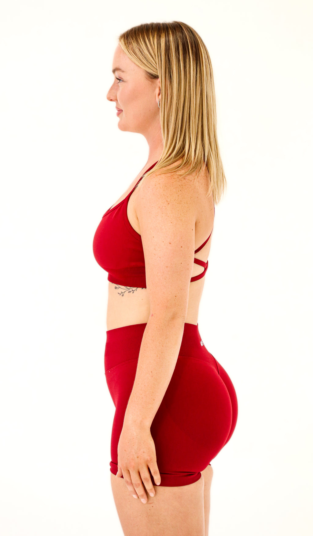 ZAHRA CROP - CHERRY RED