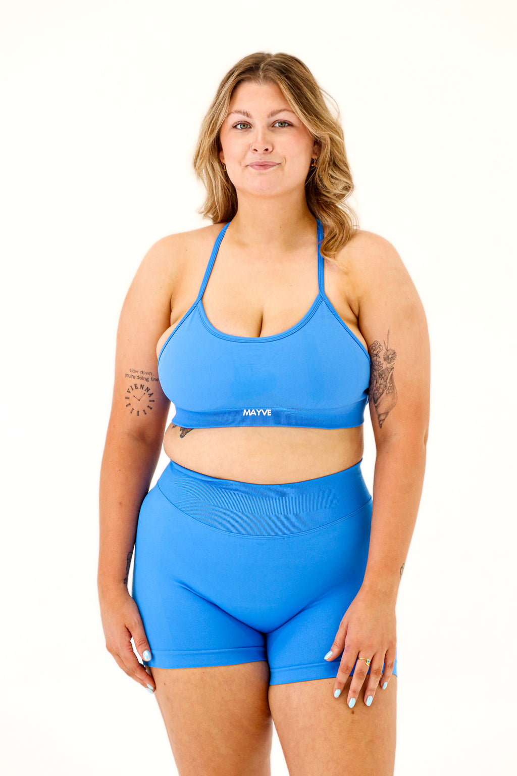 ZAHRA CROP - TROPIC BLUE