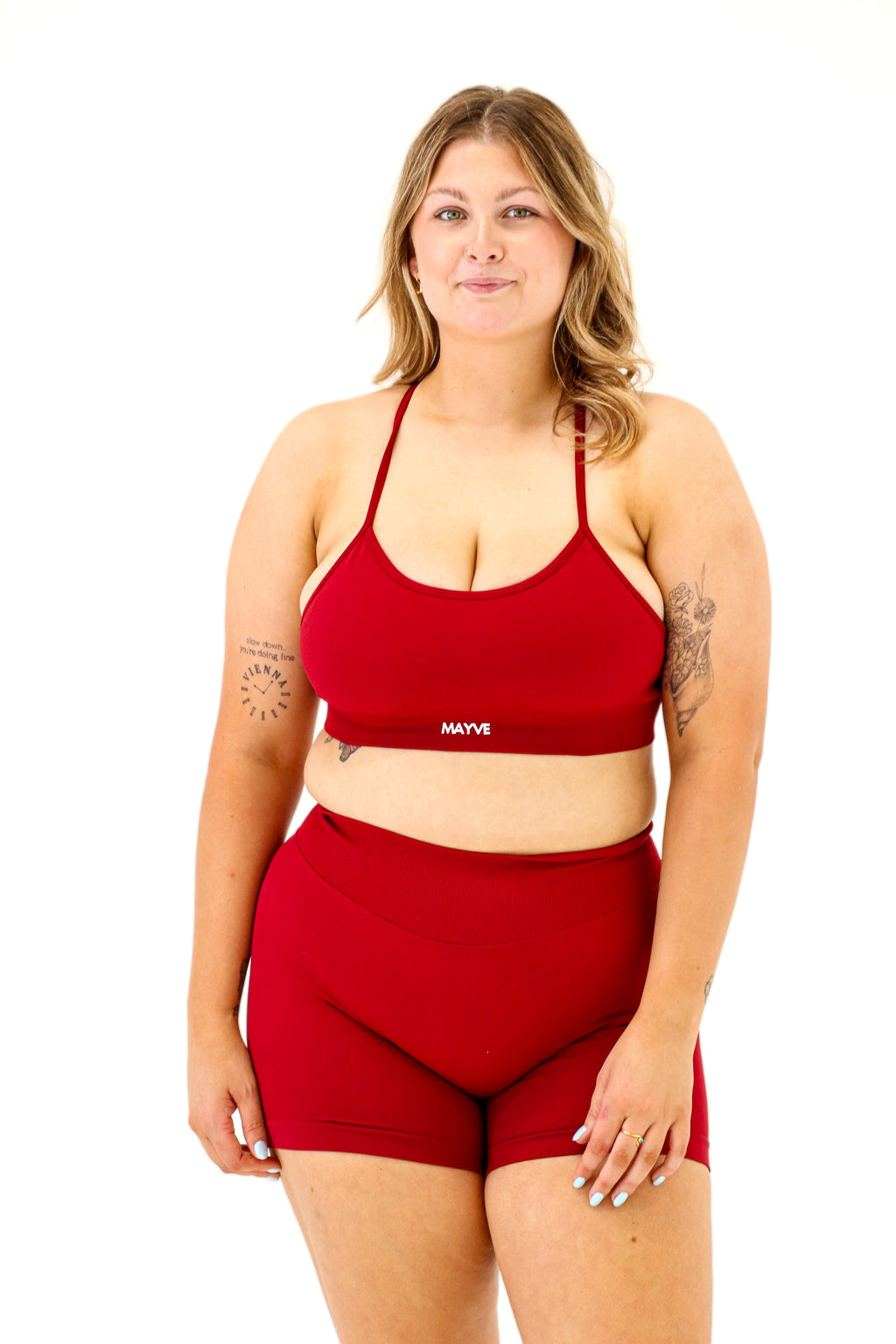 ZAHRA CROP - CHERRY RED