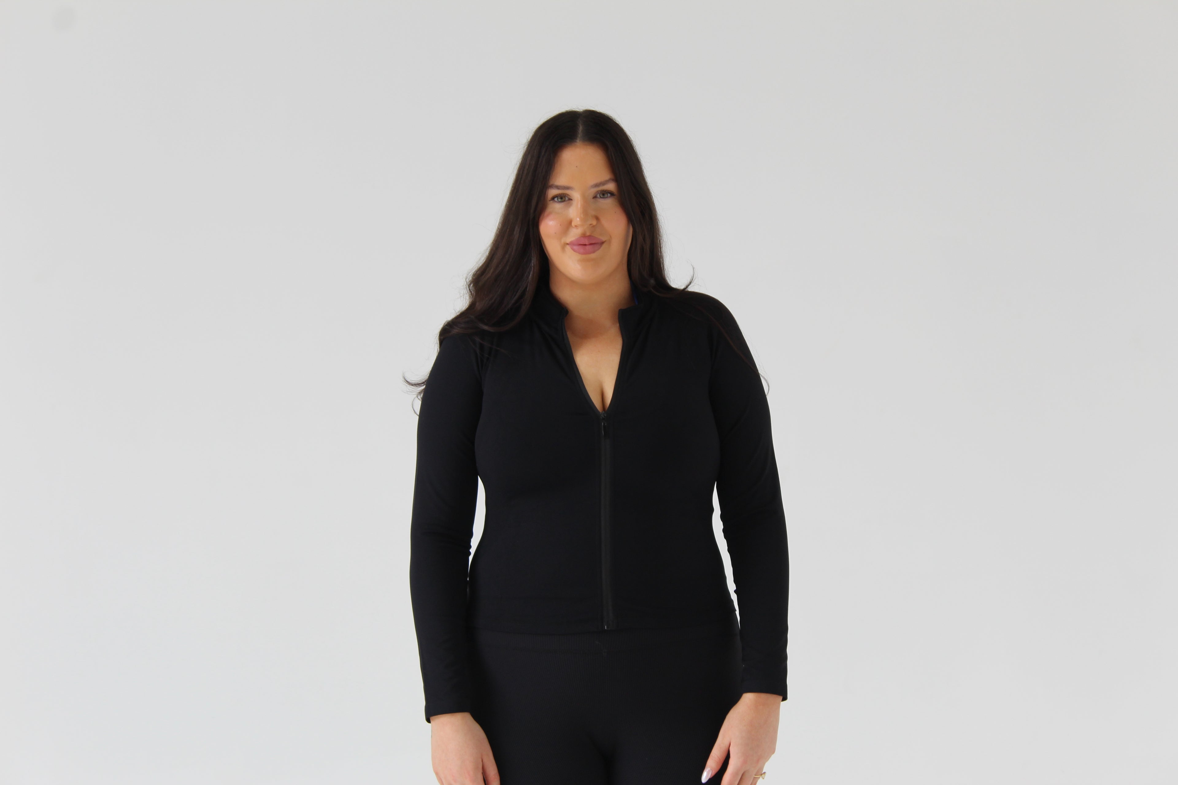SCULPT ZIP JACKET - ONYX