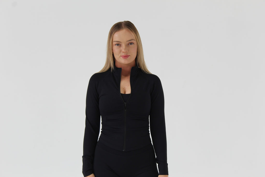 SCULPT ZIP JACKET - ONYX