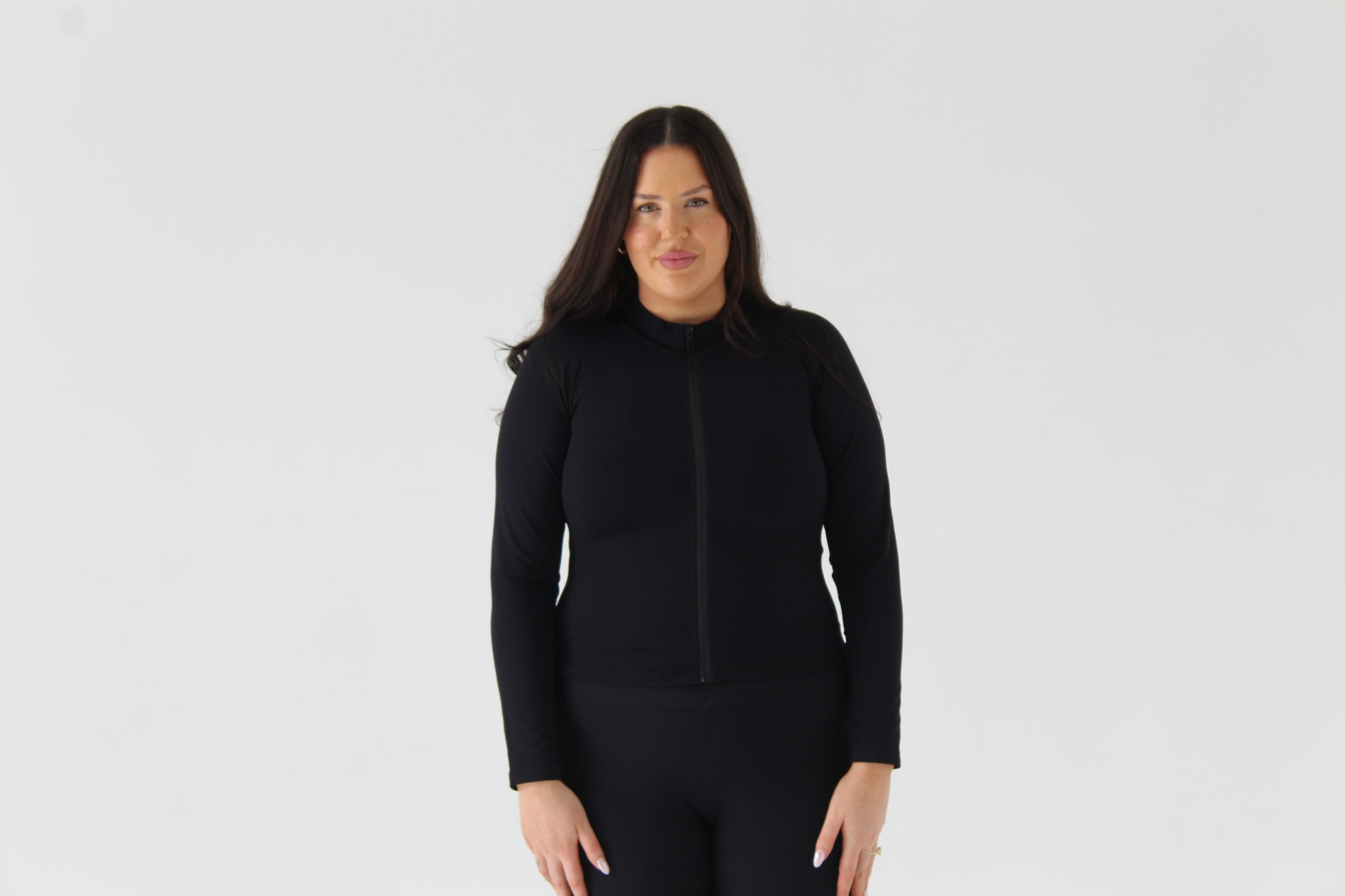 SCULPT ZIP JACKET - ONYX