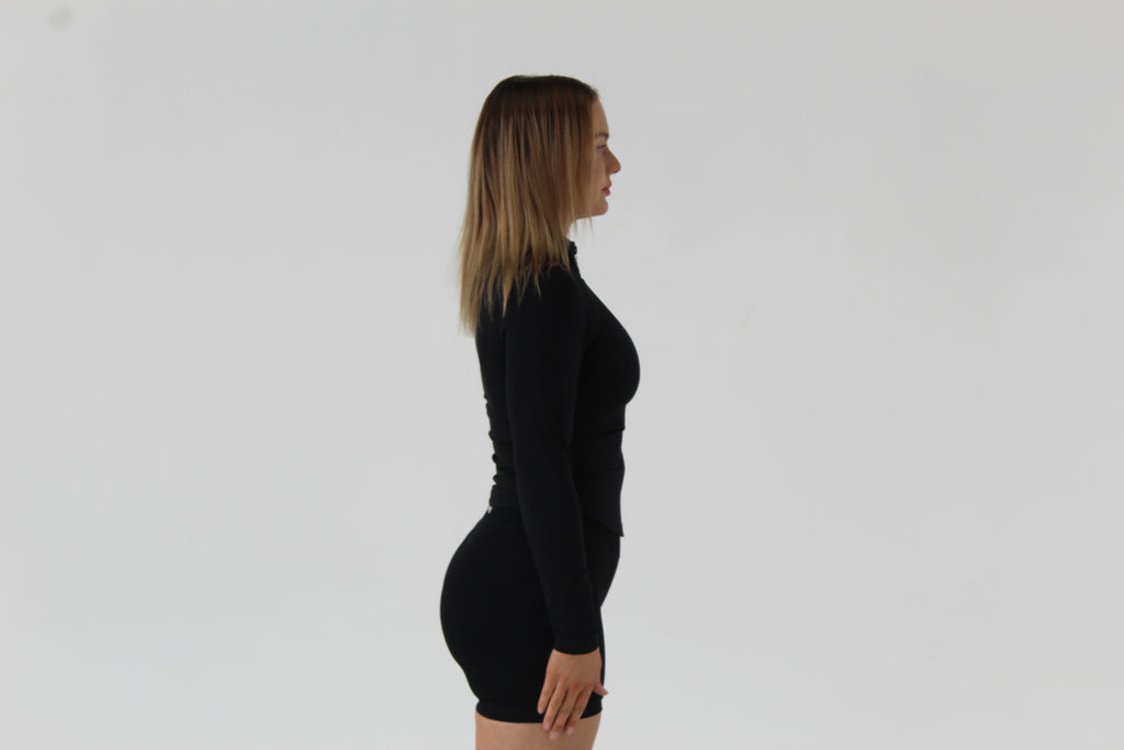 SCULPT ZIP JACKET - ONYX