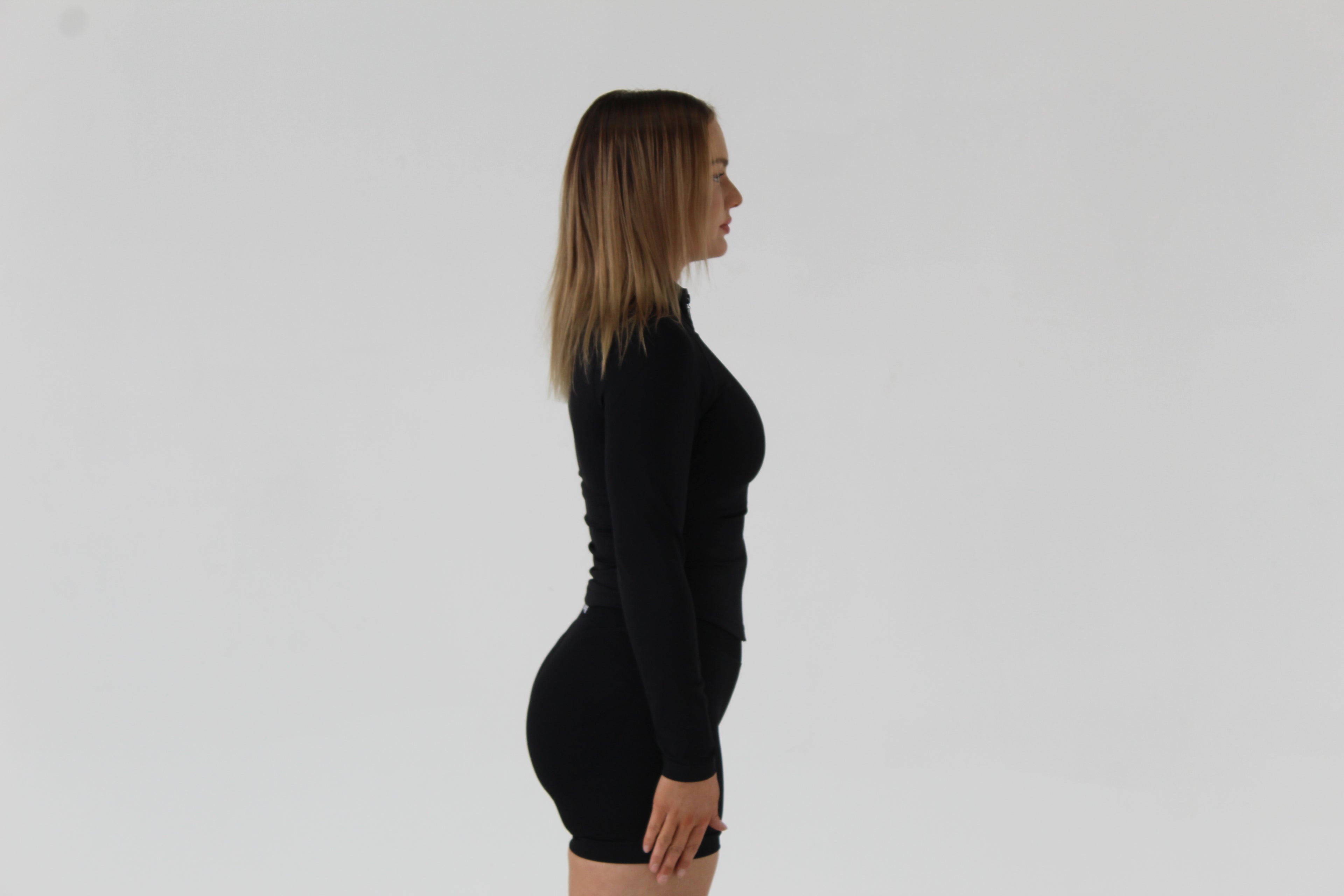 SCULPT ZIP JACKET - ONYX
