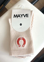 MAYVE GRIP PILATES SOCKS - LUCKY HORSESHOE